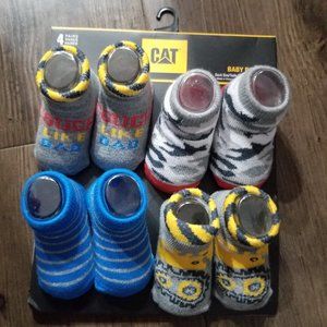 CAT Baby Booties - 4 pack (Caterpillar)